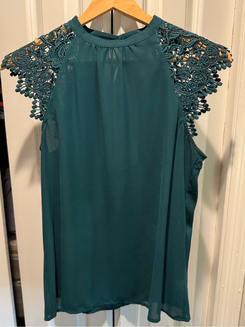 Lace Cap-Sleeve Top, Express, sz Small